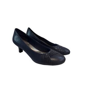 Abella Lydia Comfort Pumps in Navy Lizard, 10